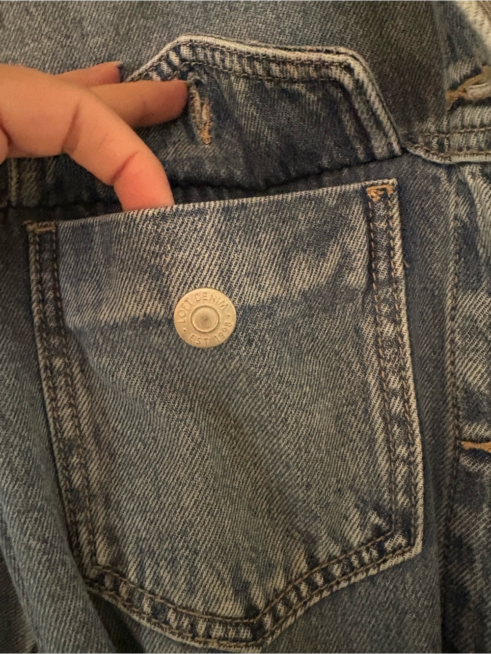 LOFT Blue Denim Belted Shirt Jacket - Picture 8 of 14